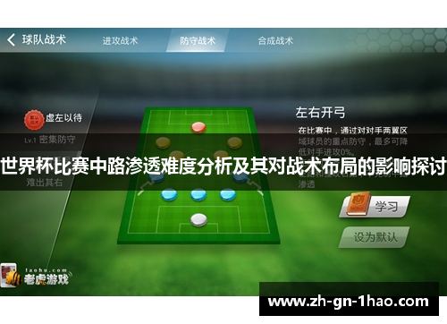 世界杯比赛中路渗透难度分析及其对战术布局的影响探讨