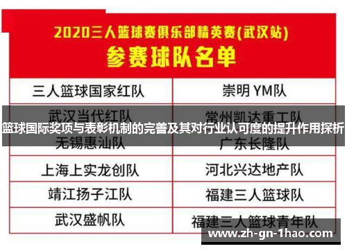 篮球国际奖项与表彰机制的完善及其对行业认可度的提升作用探析